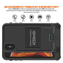 Load image into Gallery viewer, PunkJuice iPhone XS Max Battery Case, Waterproof, IP68 Certified [Ultra Slim] [Black]
