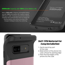 Load image into Gallery viewer, PunkJuice S10+ Plus Battery Case Rose - Fast Charging Power Juice Bank with 5000mAh

