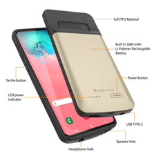 Load image into Gallery viewer, PunkJuice S10+ Plus Battery Case Gold - Fast Charging Power Juice Bank with 5000mAh
