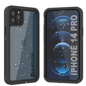 iPhone 14 Pro Waterproof Case, Punkcase [Extreme Mag Series] Armor Cover W/ Built In Screen Protector [Black]