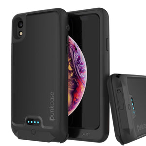 PunkJuice iPhone XR Battery Case, Waterproof, IP68 Certified [Ultra Slim] [Black]