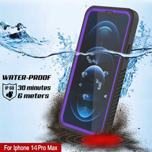 Load image into Gallery viewer, iPhone 14 Pro Max Waterproof Case, Punkcase [Extreme Series] Armor Cover W/ Built In Screen Protector [Purple]
