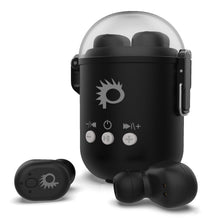 Load image into Gallery viewer, PunkBuds Capsule True Wireless Bluetooth Earbuds W/Noise Cancelling Mic IP67 Black Fast Charger Case
