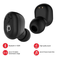 Load image into Gallery viewer, PunkBuds Capsule True Wireless Bluetooth Earbuds W/Noise Cancelling Mic IP67 Black Fast Charger Case
