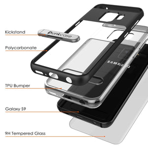 Galaxy S9 Case, PUNKcase [LUCID 3.0 Series] [Slim Fit] [Clear Back] Armor Cover w/ Integrated Screen Protector