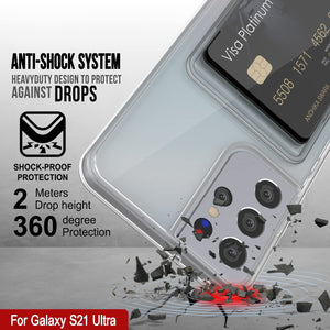 Galaxy S24 Ultra Card Holder Case [Crystal CardSlot Series] [Slim Fit] [Black]