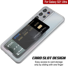 Load image into Gallery viewer, Galaxy S24 Ultra Card Holder Case [Crystal CardSlot Series] [Slim Fit] [Grey]
