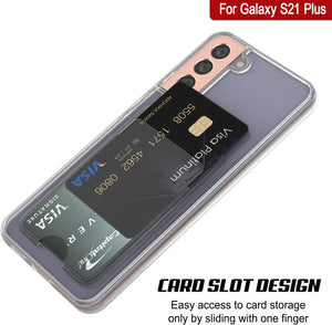Galaxy S24 Plus Card Holder Case [Crystal CardSlot Series] [Slim Fit] [Green]