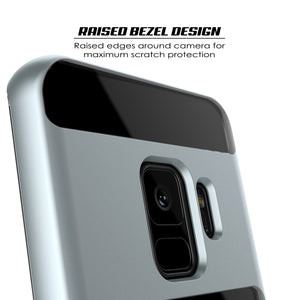 Galaxy S9 Case, PUNKcase [LUCID 3.0 Series] [Slim Fit] Armor Cover w/ Integrated Screen Protector [Silver]
