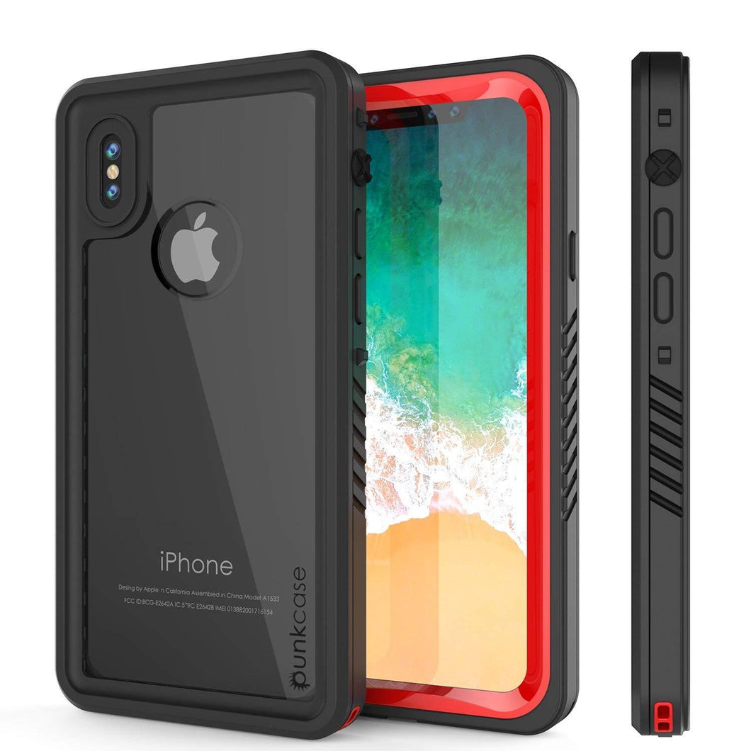 iPhone XS Max Waterproof Case, Punkcase [Extreme Series] Armor Cover W/ Built In Screen Protector [Clear]