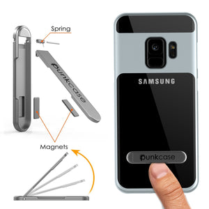 Galaxy S9 Case, PUNKcase [LUCID 3.0 Series] [Slim Fit] Armor Cover w/ Integrated Screen Protector [Silver]