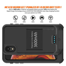 Load image into Gallery viewer, PunkJuice iPhone XR Battery Case, Waterproof, IP68 Certified [Ultra Slim] [Black]
