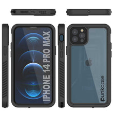 Load image into Gallery viewer, iPhone 14 Pro Max Waterproof Case, Punkcase [Extreme Series] Armor Cover W/ Built In Screen Protector [Black]
