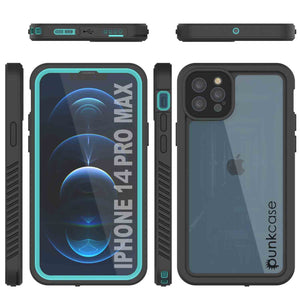 iPhone 14 Pro Max Waterproof Case, Punkcase [Extreme Series] Armor Cover W/ Built In Screen Protector [Teal]