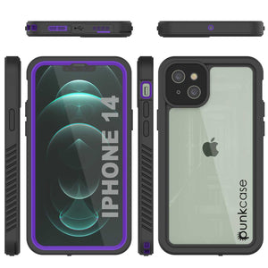 iPhone 14  Waterproof Case, Punkcase [Extreme Series] Armor Cover W/ Built In Screen Protector [Purple]