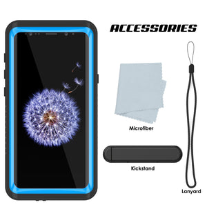 Galaxy S9 Waterproof Case, Punkcase [Extreme Series] [Slim Fit] Armor Cover [Light Blue]