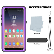 Load image into Gallery viewer, Galaxy S9 Plus Waterproof Case PunkCase StudStar Purple Thin 6.6ft Underwater IP68 Shock/Snow Proof
