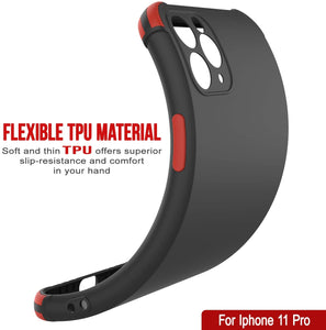 Punkcase Protective & Lightweight TPU Case [Sunshine Series] for iPhone 11 Pro [Black]
