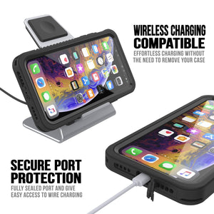 iPhone 12  Waterproof Case, Punkcase [Extreme Series] Armor Cover W/ Built In Screen Protector [Black]