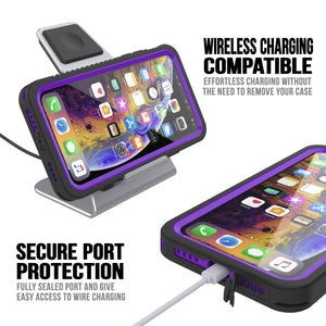 iPhone 12 Mini Waterproof Case, Punkcase [Extreme Series] Armor Cover W/ Built In Screen Protector [Purple]