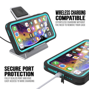 iPhone 12 Pro Waterproof Case, Punkcase [Extreme Series] Armor Cover W/ Built In Screen Protector [Teal]