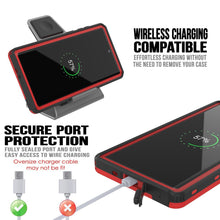 Load image into Gallery viewer, PunkCase Galaxy Note 10 Waterproof Case, [KickStud Series] Armor Cover [Red]
