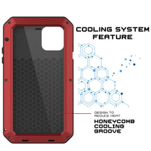 Load image into Gallery viewer, iPhone 11 Metal Case, Heavy Duty Military Grade Armor Cover [shock proof] Full Body Hard [Red]
