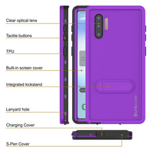 Load image into Gallery viewer, PunkCase Galaxy Note 10 Waterproof Case, [KickStud Series] Armor Cover [Purple]
