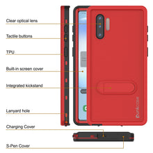 Load image into Gallery viewer, PunkCase Galaxy Note 10 Waterproof Case, [KickStud Series] Armor Cover [Red]
