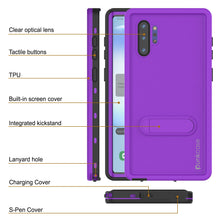 Load image into Gallery viewer, PunkCase Galaxy Note 10+ Plus Waterproof Case, [KickStud Series] Armor Cover [Purple]
