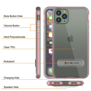 iPhone 11 Pro Max Case, PUNKcase [LUCID 3.0 Series] [Slim Fit] Armor Cover w/ Integrated Screen Protector [Rose Gold]