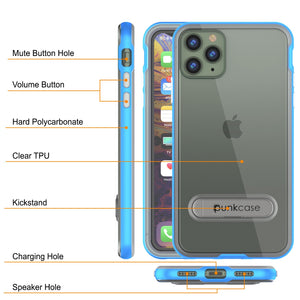 iPhone 12 Pro Max Case, PUNKcase [LUCID 3.0 Series] [Slim Fit] Protective Cover w/ Integrated Screen Protector [Blue]