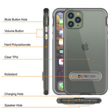 Load image into Gallery viewer, iPhone 11 Pro Max Case, PUNKcase [LUCID 3.0 Series] [Slim Fit] Armor Cover w/ Integrated Screen Protector [Grey]
