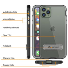 Load image into Gallery viewer, iPhone 11 Pro Case, PUNKcase [LUCID 3.0 Series] [Slim Fit] Armor Cover w/ Integrated Screen Protector [Black]
