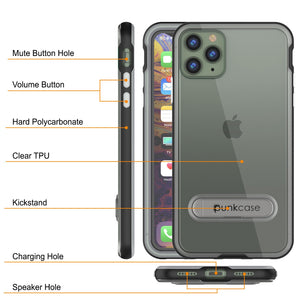 iPhone 11 Pro Case, PUNKcase [LUCID 3.0 Series] [Slim Fit] Armor Cover w/ Integrated Screen Protector [Black]