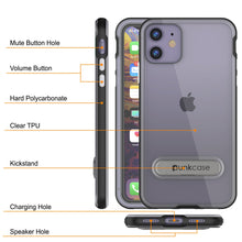Load image into Gallery viewer, iPhone 11 Case, PUNKcase [LUCID 3.0 Series] [Slim Fit] Armor Cover w/ Integrated Screen Protector [Black]
