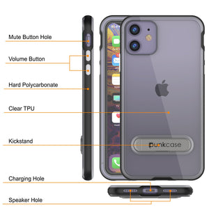 iPhone 11 Case, PUNKcase [LUCID 3.0 Series] [Slim Fit] Armor Cover w/ Integrated Screen Protector [Black]