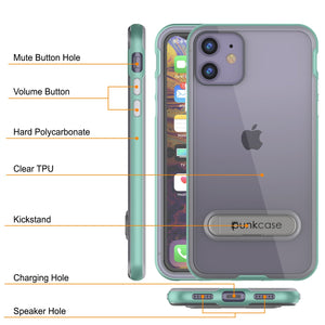 iPhone 12 Mini Case, PUNKcase [LUCID 3.0 Series] [Slim Fit] Protective Cover w/ Integrated Screen Protector [Teal]