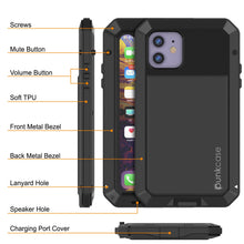 Load image into Gallery viewer, iPhone 11 Metal Case, Heavy Duty Military Grade Armor Cover [shock proof] Full Body Hard [Black]

