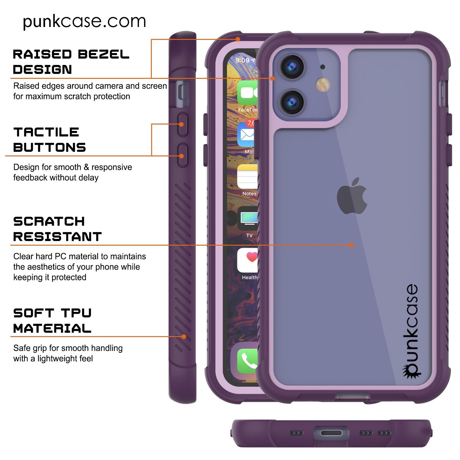 PunkCase iPhone 14 Plus Case, [Spartan 2.0 Series] Clear Rugged Heavy –  punkcase