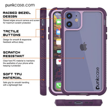 Load image into Gallery viewer, PunkCase iPhone 11 Case, [Spartan Series] Clear Rugged Heavy Duty Cover W/Built in Screen Protector [Black]
