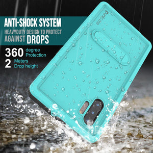 PunkCase Galaxy Note 10 Waterproof Case, [KickStud Series] Armor Cover [Teal]