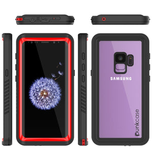 Galaxy S9 PLUS Waterproof Case, Punkcase [Extreme Series] [Slim Fit] Armor Cover [Red]