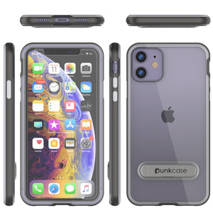 iPhone 12 Case, PUNKcase [LUCID 3.0 Series] [Slim Fit] Protective Cover w/ Integrated Screen Protector [Grey]