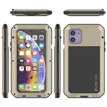 Load image into Gallery viewer, iPhone 11 Metal Case, Heavy Duty Military Grade Armor Cover [shock proof] Full Body Hard [Gold]
