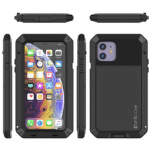 Load image into Gallery viewer, iPhone 11 Metal Case, Heavy Duty Military Grade Armor Cover [shock proof] Full Body Hard [Black]
