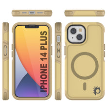 Load image into Gallery viewer, PunkCase iPhone 14 Plus Case, [Spartan 2.0 Series] Clear Rugged Heavy Duty Cover W/Built in Screen Protector [Yellow]
