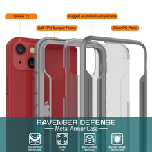 Load image into Gallery viewer, Punkcase iPhone 14 Ravenger MAG Defense Case Protective Military Grade Multilayer Cover [Grey]
