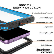 Load image into Gallery viewer, Galaxy S9 Waterproof Case, Punkcase [Extreme Series] [Slim Fit] Armor Cover [Light Blue]
