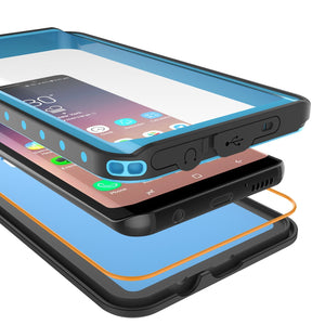 Galaxy S9 Plus Waterproof Case PunkCase StudStar Light Blue Thin 6.6ft Underwater IP68 ShockProof